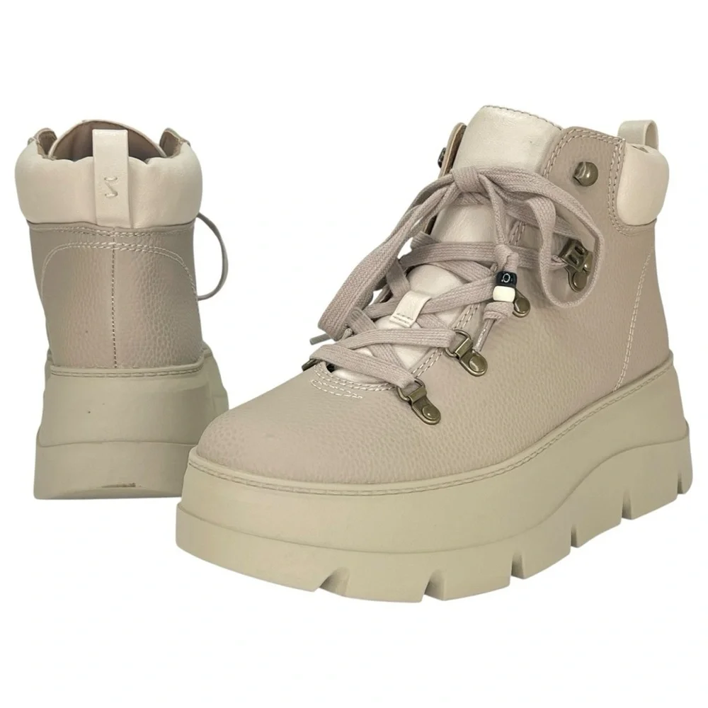 Zodiac Billie Tan Pebbled Faux Leather Lug Sole Womens Sneakers Size 10M - Picture 8 of 11